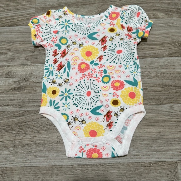 Okie Dokie Floral Baby One-Piece - Picture 3 of 5